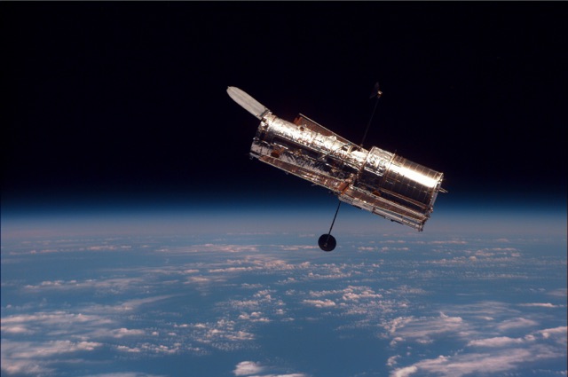 Hubble after its second servicing mission, February 1997. Documentary image; not UAP evidence.